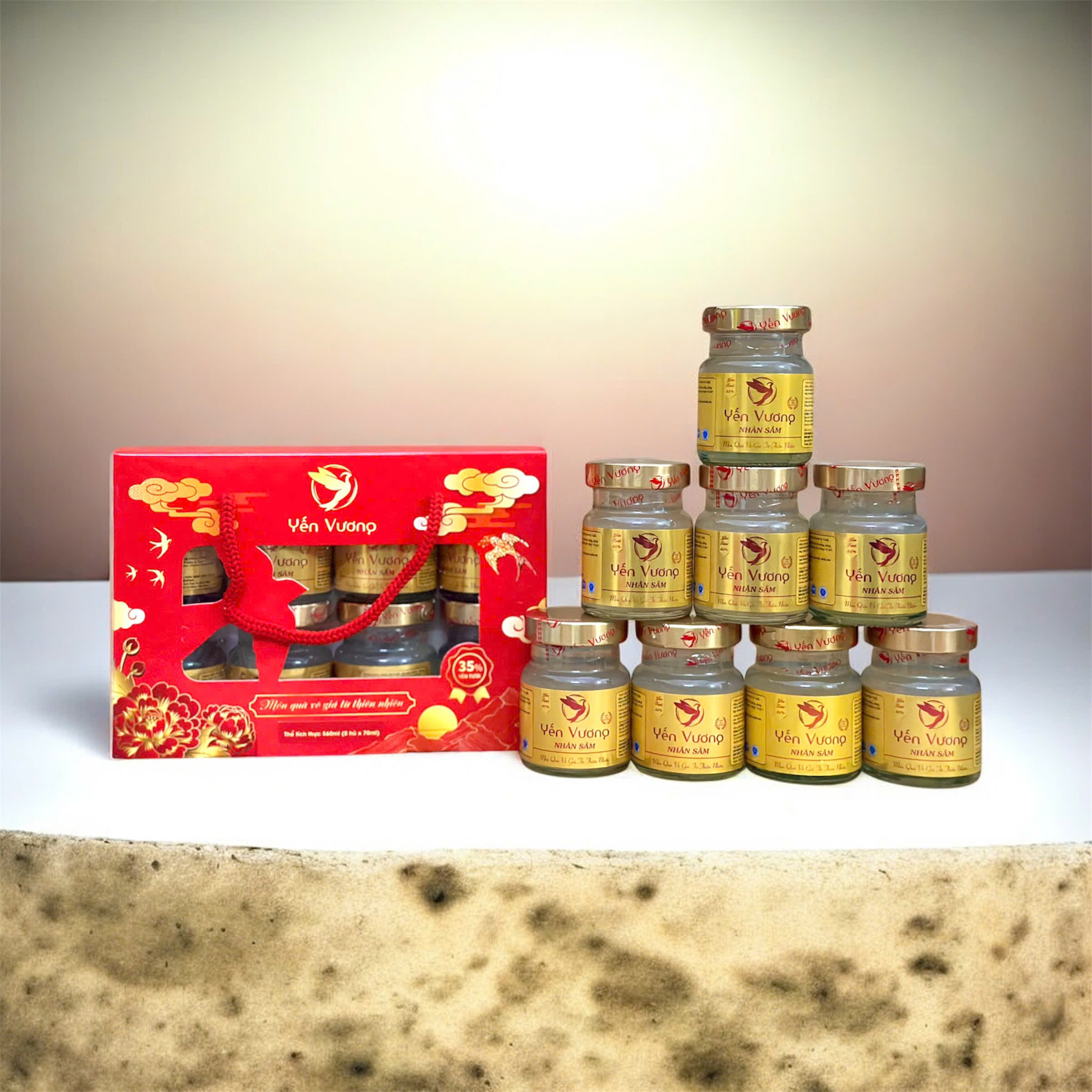 Lốc 8 hũ yến Vương 70ml Nhân Sâm